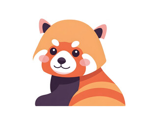 Cute Red Panda Cartoon Animal Illustration