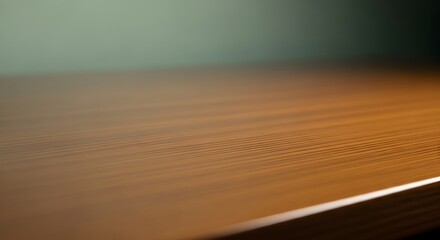 A close-up view of a wooden surface with a blurred background
