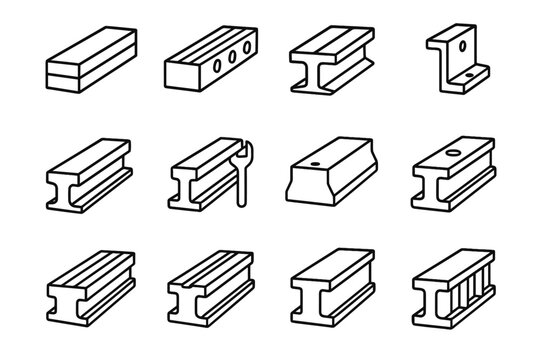 Cut fit icon side plate pedestal industrial top vector magnet robust icons