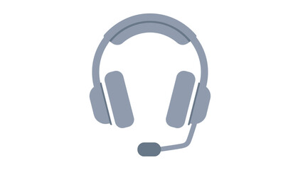 Fototapeta premium Vector illustration of black stereo headphones isolated on white background as a technology icon symbol for music audio equipment and studio sound entertainment