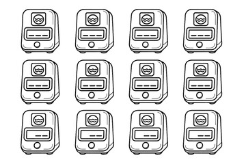 Laundry shading panel button icon vector stripe surface tile ridge highlight digital