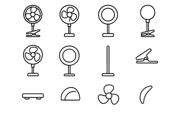 Tile desk traction highlight corner icon tilt contour vector outline fan clip