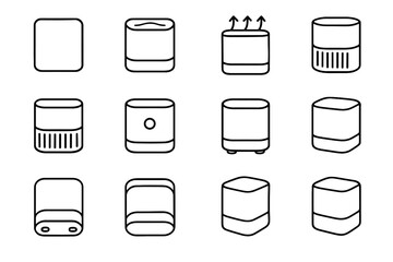 Icon purifier air rod highlight shading smart patch tilt vector filter outline