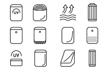 Filter underside vector outline arc control boundary icon rod purifier contour smart