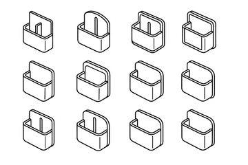 Holder shading rod icon divider line base remote vector surface slab wall