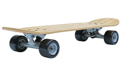Wooden Skateboard with Black Wheels