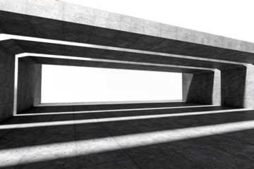 Concrete Architectural Structure with Geometric Forms