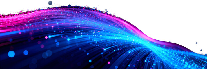 Abstract Colorful Wave with Digital Particles