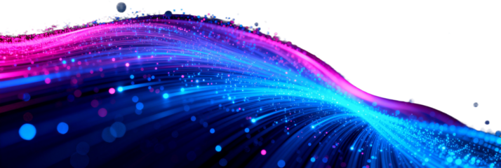 Abstract Colorful Wave with Digital Particles