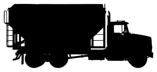 a black silhouette of a dump truck on a , black, silhouette, truck, against transparent background © Alloca Design Studio