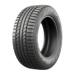 New Black Rubber Car Tire Product Shot
