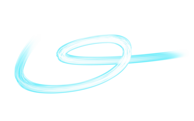 Abstract light lines background vector glow effect spiral trail on transparent backdrop dynamic motion art blue color