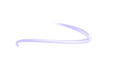 Abstract light lines background vector glow effect wavy trail on transparent backdrop dynamic motion art purple color