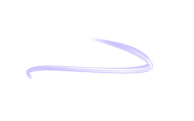 Abstract light lines background vector glow effect wavy trail on transparent backdrop dynamic motion art purple color