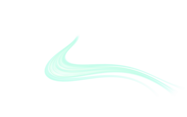 Abstract light lines background vector glow effect swoosh trail on transparent backdrop dynamic motion art mint color