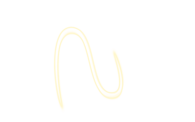 Abstract light lines background vector glow effect curled trail on transparent backdrop dynamic motion art yellow color