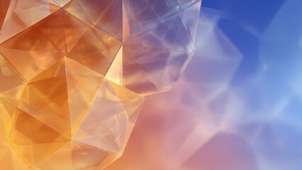 Abstract Geometric Orange and Blue Background