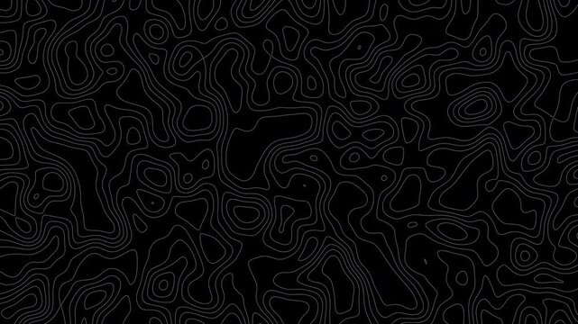 Shadowed Topografi Isoline Landscape Animation