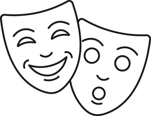 Theater masks depicting emotions