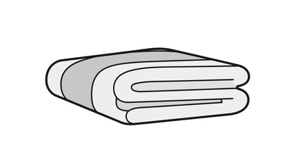 Stylized icon of a neatly folded towel, representing domestic hygiene and tranquil daily routines
