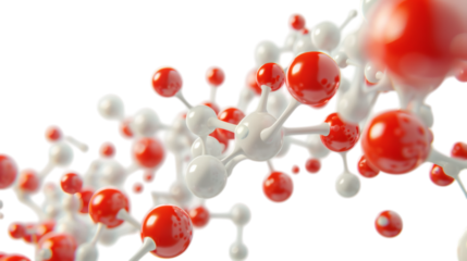 Molecule structure 3D render icon isolated on white background