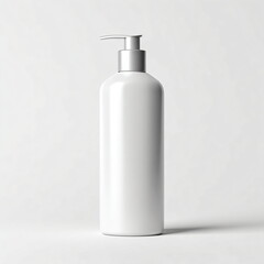 generic cosmetic bottle minimal studio lighting white background soft shadow hyper realistic