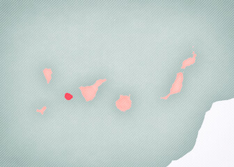 Map of Canary Islands - La Gomera