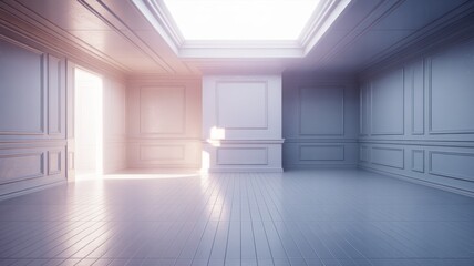 Minimal Surreal Interior Dreamcore Cinematic Scene