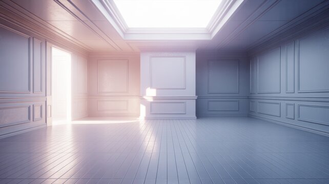 Minimal Surreal Interior Dreamcore Cinematic Scene