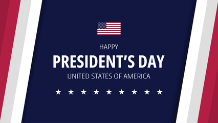 Happy Presidents Day United States of America Banner Design