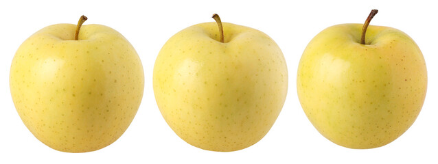 yellow apple isolated, transparent PNG, Collection, Set