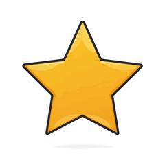Fototapeta premium Star — flat 2D vector artwork created in a clean, modern, and minimal style on white background.