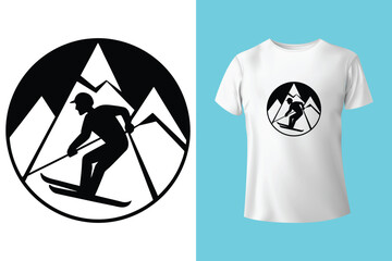 Magical winter. Cozy home. let it snow. vintage winter t shirt design, textile print, fashion design artwork. mountain adventure winter cosy sports Varsity College USA Trending Graphic Tee t-shirt