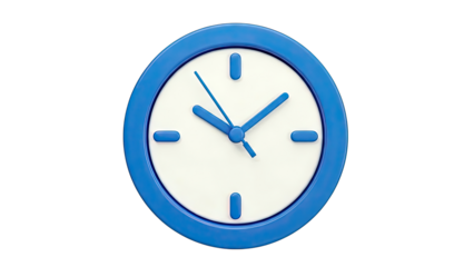 Blue and White Clock