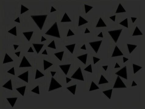 Abstract background with scattered black triangles on a gray surface