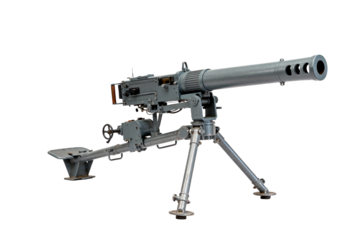 Heavy machine gun with tripod mount