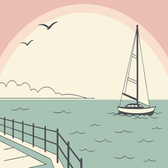 Soft pastel gradient horizon background