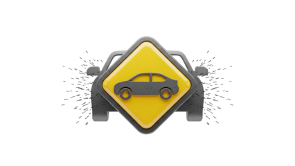 Car Warning Sign Icon