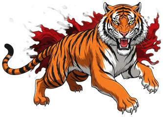 Tiger png Bengal cutout Feline png Striped Tiger cutout Wildcat png Predator png Jungle cutout Big Cat png Carnivore png Animal png Beast cutout