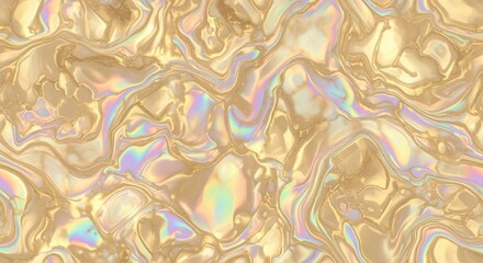 Gold marble swirls are combined with holographic veins in a seamless daylight pastel layout. Elegant luxury concept