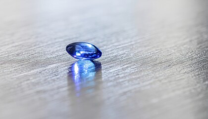 Scientific macro visualization of liposomal formulation targeted delivery combined with glowing gel electrophoresis bands in cobalt blue.