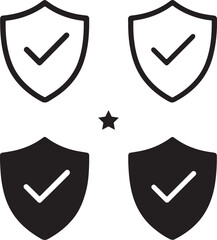 Isolated digital trust shield icon, digital trust security concept, secure digital trust protection silhouette, minimal cybersecurity illustration, online trust branding