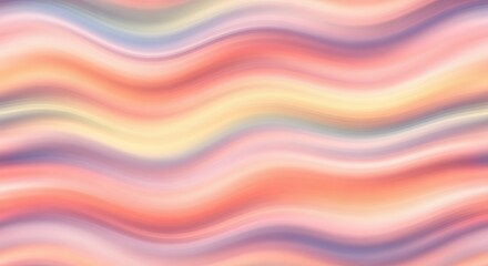 Wide seamless waves are saturated with warm sunset orange tones. Dreamy relaxing concept
