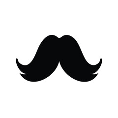 Classic handlebar mustache illustration against a white background conveying retro style