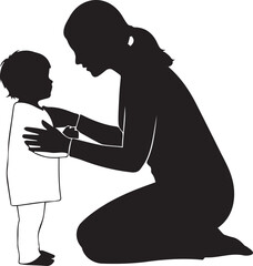 Mother comforting child