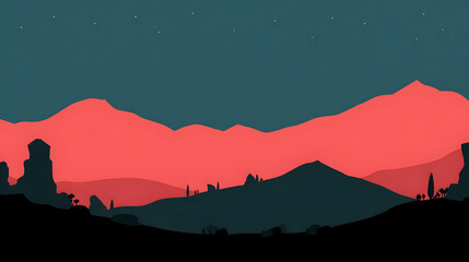 blending land and sky seamlessly, soft tones, minimal elements, and meditative calm feeling