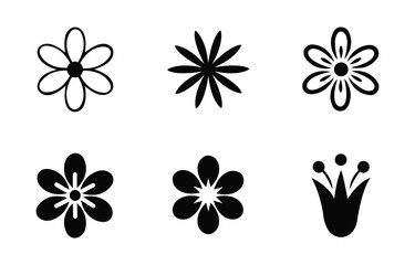 Floral Flower Decorative Vector Icon Set