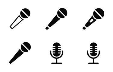 Microphone and Audio Vector Icon Set
