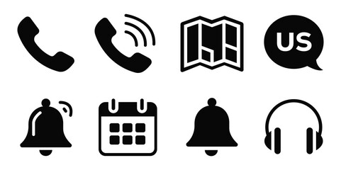 Contact and Communication Vector Icon Set