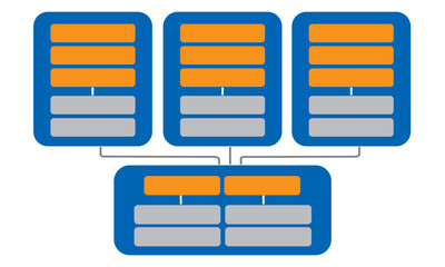 Internal Operations Workflow Diagram Flat Vector